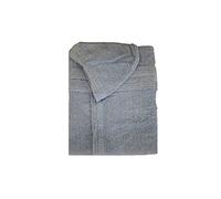 IRGE Accappatoio con Cappuccio in Spugna 100% Cotone Tinta Unita Uomo Donna Unisex (Celeste)