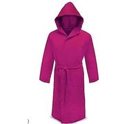 Irge Accappatoio Microfibra Cappuccio e Borsetta Unisex (Fuxia, L)