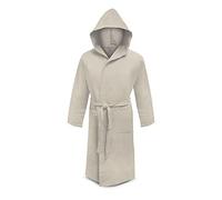 Irge Accappatoio Microfibra Cappuccio e Borsetta Unisex (Panna, XL)
