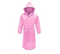 Irge Accappatoio Microfibra Cappuccio e Borsetta Unisex (Rosa, S)