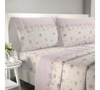 IRGE Completo Lenzuola Letto Matrimoniale Con Orlo Smerlato Made in Italy Top