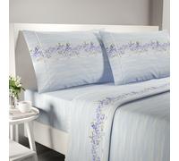 IRGE Completo Lenzuola Letto Matrimoniale Con Orlo Smerlato Made in Italy Top