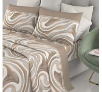 IRGE Completo Lenzuola Letto Singolo / Matrimoniale/Piazza Mezza Made in Italy