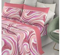 IRGE Completo Lenzuola Letto Singolo / Matrimoniale/Piazza Mezza Made in Italy