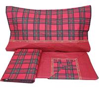Irge Completo Letto Matrimoniale sopra sotto e 2 federe made in italy Scozzese Tartan INTIMOEGIDIO