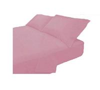 Irge Lenzuola Cotone Puro 100% Matrimoniale Tinta Unita sotto sopra 2 FEDERE Vari Colori (Rosa Antico)