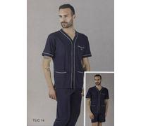 IRGE PIGIAMA UOMO APERTO 3 PEZZI CALIBRATO IN COTONE TAGLIE MAXI ART TUC14