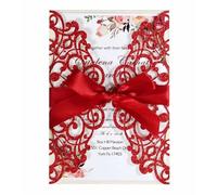 IRGVJIFR Biglietto di Invito per Matrimonio 25/50/100 pezzi di inviti nozze for carte fidanzamento, decorazioni for feste matrimonio(Red,100pcs)