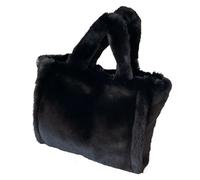 IRGVJIFR Borsa in Peluche Borsa a mano morbida in pelliccia sintetica invernale, borsa tote for donna, tracolla in peluche, grande capacità, soffice lana, borse shopper da(Color 1)