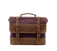 IRGVJIFR Borsa Messenger Tela impermeabile in cera d'olio con valigetta in pelle Borsa da uomo d'affari retrò Borsa a tracolla portatile con tracolla(Rose)