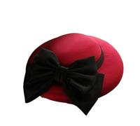 IRGVJIFR Cappello Sposa Cappello da Pescatore Inglese Donna con Fiocco Grande, Cappello Banchetto for Feste e Matrimoni, a Tesa Larga Clip for Donne Ragazze per la Festa