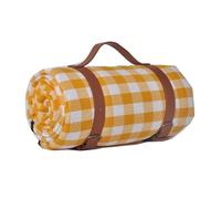 IRGVJIFR Coperta da Picnic Coperta da picnic spessa for esterni, 1,5x2 m, portatile, spiaggia, leggera, pieghevole, campeggio, for attrezzatura(Yellow White)