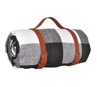IRGVJIFR Coperta da Picnic Coperta da picnic spessa for esterni, 1,5x2 m, portatile, spiaggia, leggera, pieghevole, campeggio, for attrezzatura(Black Grey)