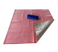 IRGVJIFR Coperta da Picnic Coperta portatile pieghevole, pratico tappetino da spiaggia con motivo scozzese, for picnic al parco, campeggio, viaggi e concerti all'aperto.(Red)