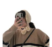 IRGVJIFR Paraorecchie Earmuffs Thicken Soft Warm Knitted Earflap Solid Color Outdoor Winter Ear Cover Women(Style E)