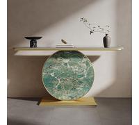 IRHIGBGX Consolle in Marmo, Tavolo da Ingresso, Tavolini Divano Moderni e Stretti con Piano in Base in Metallo, Tavoli Lunghi Laterali in Accento Dietro il for Camera Letto, Ufficio, Soggiorno