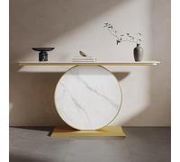 IRHIGBGX Consolle in Marmo, Tavolo da Ingresso, Tavolini Divano Moderni e Stretti con Piano in Base in Metallo, Tavoli Lunghi Laterali in Accento Dietro il for Camera Letto, Ufficio, Soggiorno