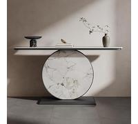 IRHIGBGX Consolle in Marmo, Tavolo da Ingresso, Tavolini Divano Moderni e Stretti con Piano in Base in Metallo, Tavoli Lunghi Laterali in Accento Dietro il for Camera Letto, Ufficio, Soggiorno