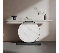 IRHIGBGX Consolle in Marmo, Tavolo da Ingresso, Tavolini Divano Moderni e Stretti con Piano in Base in Metallo, Tavoli Lunghi Laterali in Accento Dietro il for Camera Letto, Ufficio, Soggiorno