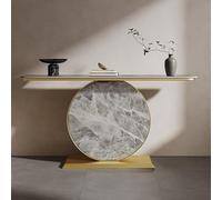 IRHIGBGX Consolle in Marmo, Tavolo da Ingresso, Tavolini Divano Moderni e Stretti con Piano in Base in Metallo, Tavoli Lunghi Laterali in Accento Dietro il for Camera Letto, Ufficio, Soggiorno