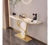IRHIGBGX Consolle in Marmo Tavolo Moderno da Ingresso Lungo e Stretto con Base in Metallo, Tavolino Divano in Accento Dietro il, Moderne di metà Secolo for Soggiorno, Foyer, Camera Letto