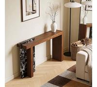 IRHIGBGX Consolle Moderna con Base Robusta, Tavolo da Ingresso Stile Rustico per Corridoio, Tavolino Dietro Divano Stretto e Lungo, Mobile Sottile per Soggiorno Foyer