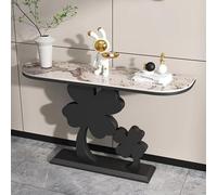 IRHIGBGX Tavolo consolle moderno, tavolino da divano lungo e stretto dietro il, tavolo ingresso industriale for soggiorno, corridoio, foyer, piano in marmo con struttura in metallo
