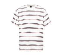 IRIEDAILY Maglietta da uomo Callum Stripe cotone biologico Relaxed Fit, bianco, M