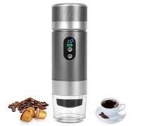 Iriisy Macchina del Caffe Portatile 3 in 1 Portable Espresso Maker per Capsule e Caffè in Polvere Caffettiera Portatile 80ml Ricaricabile da Viaggio Camping (Grigio)