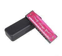 IRIN - Armonica a bocca con 10 fori, chiave di do, organo a bocca per principianti, tenuta dell'aria e prestazioni superiori (rosa)