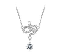 IRIRI Collana a serpente con moissanite da 0,5 ct for donna, catena a strati in argento sterling 925 resistente all'ossidazione e impermeabile, regalo di compleanno/festa della mamma