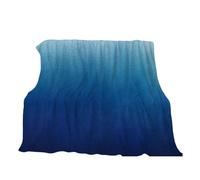 IRIRI Elegance Flannel Blanket, Winter Soft Throw for Bed/Couch, Ombre Blue/Heart Pattern, Lightweight & Warm, Machine Washable(Gradient,150 * 200cm)