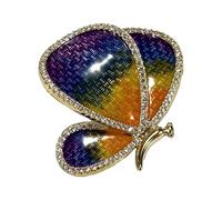 IRIRI Enameled Butterfly Brooch, A Sophisticated Garment Pin Accessory