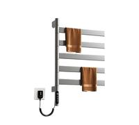 IRIRI Scaldasalviette Elettrico for Bagno, radiatore Elettrico con Rotazione a 180°, scaldasalviette Elettrico a Parete con Temperatura Regolabile(UK Gray G68)