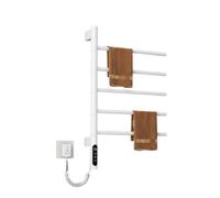 IRIRI Scaldasalviette Elettrico for Bagno, radiatore Elettrico con Rotazione a 180°, scaldasalviette Elettrico a Parete con Temperatura Regolabile(UK White G63)