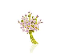 IRIRI Spilla Bouquet Lilla - Smalto Artigianale, Viola