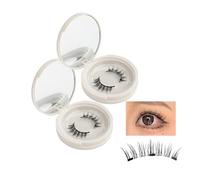 Iris and Ada Magnetic Lashes, I + a Magnetic Eyelashes, Waterproof Reusable Self Adhesive Magnetic Eyelashes Natural Look, Magnetic Lashes with Applicator No Glue (2set,USB06)