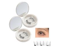 Iris and Ada Magnetic Lashes, I + a Magnetic Eyelashes, Waterproof Reusable Self Adhesive Magnetic Eyelashes Natural Look, Magnetic Lashes with Applicator No Glue (2set,USB07)