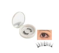 Iris and Ada Magnetic Lashes, I + a Magnetic Eyelashes, Waterproof Reusable Self Adhesive Magnetic Eyelashes Natural Look, Magnetic Lashes with Applicator No Glue (1set,USB06)