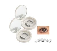 Iris and Ada Magnetic Lashes, I + a Magnetic Eyelashes, Waterproof Reusable Self Adhesive Magnetic Eyelashes Natural Look, Magnetic Lashes with Applicator No Glue (2set,USB05)