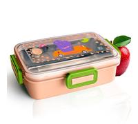 Iris Barcelona Porta alimenti per bambini - Lunchbox per bambini 530 ml - Acciaio inossidabile + Base in plastica - Chiusura sicura, senza BPA - Adatto per microonde (APRICOT)