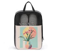 Iris floreale in un vaso minimalista borsa per scarpe da viaggio uso quotidiano anti-polvere porta scarpe da golf