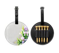 Iris Flowers in Full Bloom - Borsa portaoggetti per tee da golf, facile da trasportare e più efficiente nel giocare a golf, colore: Nero