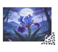 Iris Gioco educativo puzzle Iris blu sotto la luna per adulti e ragazzi dai 12 anni in su 52x38cm/1000 pezzi