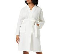 Iris & Lilly Cotton Waffle, Accappatoio Donna, Bianco (White), Small