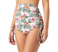 Iris & Lilly Slip SGAMBATO a Vita Alta Donna, Rosa Fiori Tropicali, 46