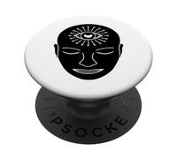 Iris lunare meditazione chakra terzo occhio PopSockets PopGrip Adesivo