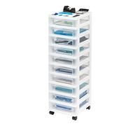 IRIS MC Cassetto di plastica, Bianco, 10 Drawer