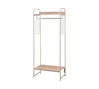 Iris Ohyama Appendiabiti in Metallo con Ripiano in Legno, Upright, Bianco, Design Moderno, Solido, Anti scivolo, Per Camera, Studio, Armadio, Abbigliamento e Scarpe, Montaggio Facile, PI-B4