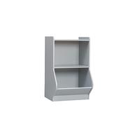 Iris Ohyama, Armadietto Giocattolo, Mobili per Bambini, Scaffale e Libreria Multicolore, per Camera dei Bambini, Asilo Nido, Scuola Materna, Kids Basic Shelf KSB-2, Grigio